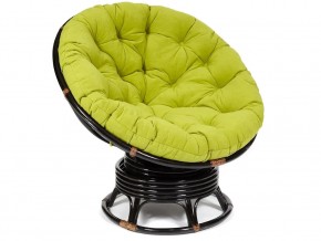 Кресло-качалка Papasan w 23/01 B с подушкой Antique brown, флок Олива в Тобольске - tobolsk.магазин96.com | фото