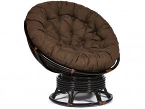 Кресло-качалка Papasan w 23/01 B с подушкой Antique brown, ткань Коричневый в Тобольске - tobolsk.магазин96.com | фото