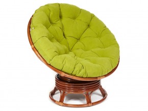 Кресло-качалка Papasan w 23/01 B с подушкой Pecan, флок Олива в Тобольске - tobolsk.магазин96.com | фото