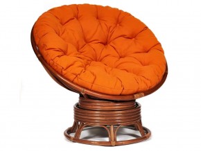 Кресло-качалка Papasan w 23/01 B с подушкой Pecan, ткань Оранжевый в Тобольске - tobolsk.магазин96.com | фото