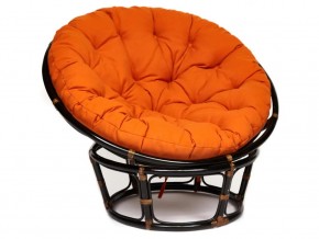 Кресло Papasan 23/01 W с подушкой Antique brown, ткань Оранжевый в Тобольске - tobolsk.магазин96.com | фото