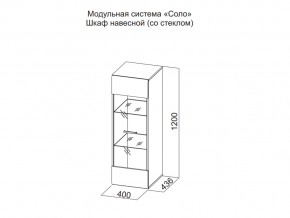 Шкаф навесной (со стеклом) в Тобольске - tobolsk.магазин96.com | фото