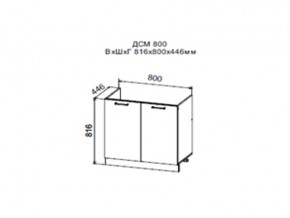 Шкаф нижний ДСМ800 под мойку в Тобольске - tobolsk.магазин96.com | фото